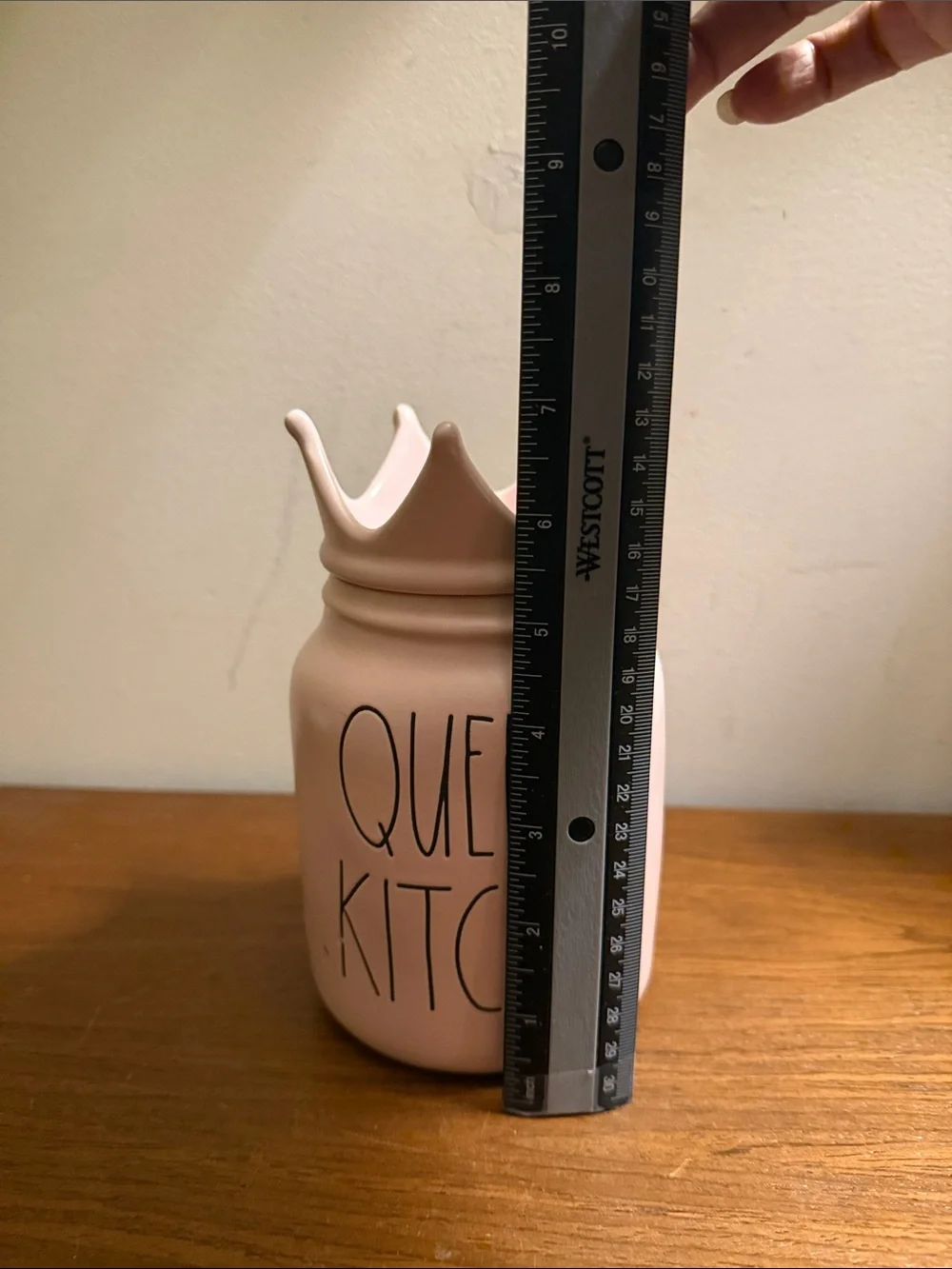 Queen's Kitchen Ceramic Jar - Pink Crown Accent